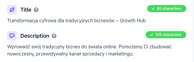 Meta title oraz meta description jako element pozycjonowania strony