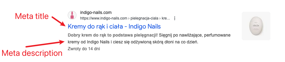 Meta title i meta description w wynikach wyszukiwania
